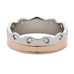 <p>BY YOU ring with diamonds. White & Rose Gold</p>